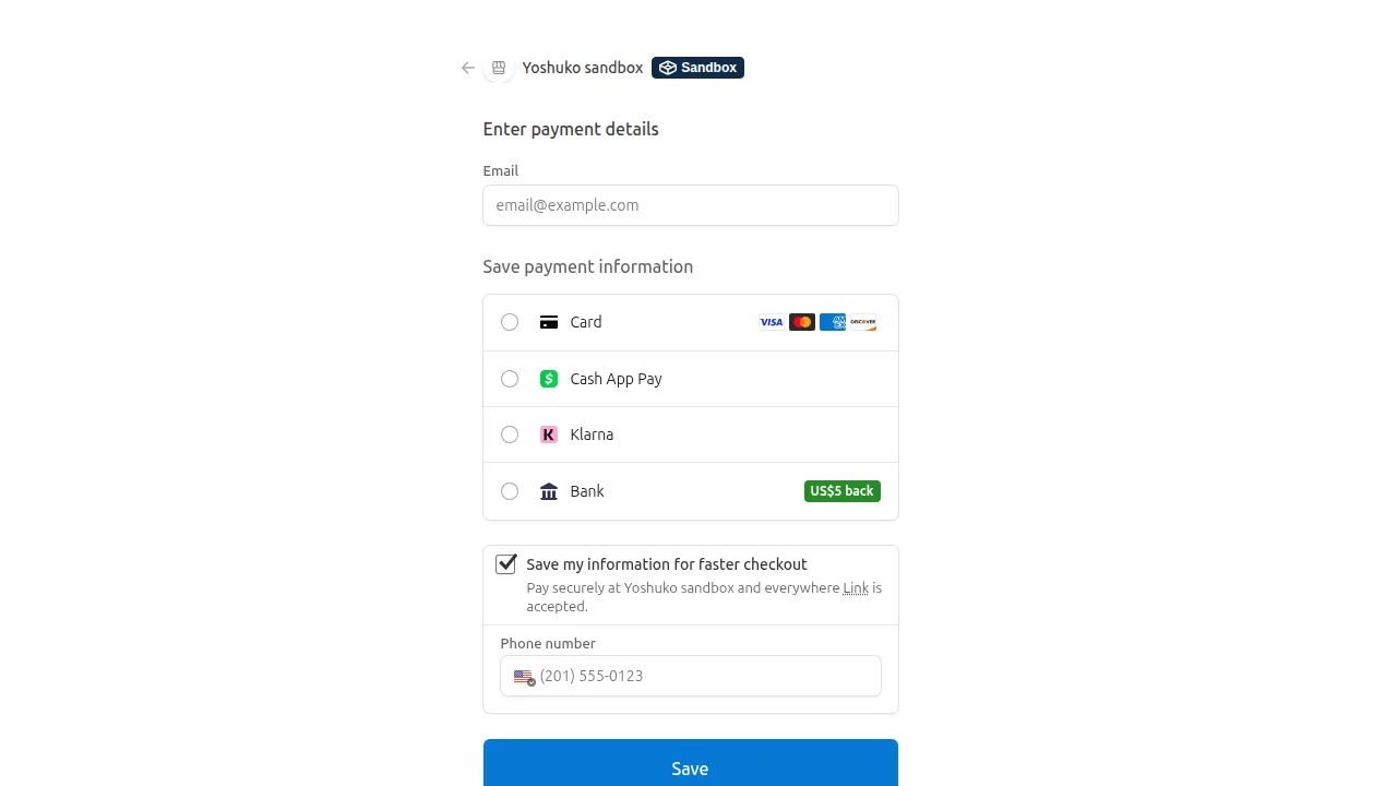 Set a new password screen